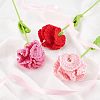 Fingerinspire 3Pcs 3 Colors Cotton Knitting Artificial Flower AJEW-FG0001-80-6