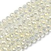 Electroplate Transparent Glass Beads Strands EGLA-A034-T4mm-T16-1