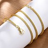 Brass Wheat Chains Necklace for Women NJEW-P265-26G-4