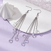 304 Stainless Steel Chains Tassel Earrings EJEW-JE05411-3