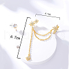 Exquisite and Stylish Zircon Flower Tassel Earrings Set for Women. FC0702-1