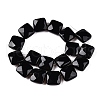 Dyed & Heated Natural Black Agate Beads Strands G-T138-165-2