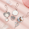 AHADERMAKER 6Pcs 3 Styles Zinc Alloy Heat Transfer Sublimation Blank Pendant Decorations AJEW-GA0007-52-5