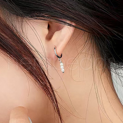 Elegant S925 Sterling Silver Hoop Earrings WJ2570-2-1
