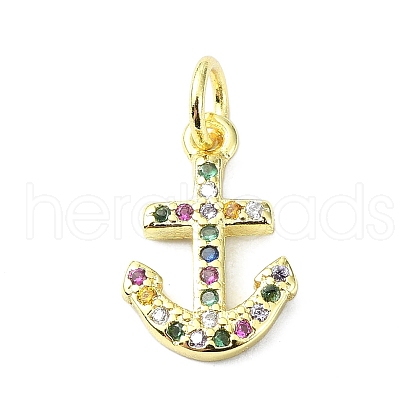 Brass Micro Pave Cubic Zirconia Pendants KK-H475-30G-01-1