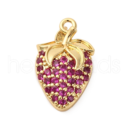Brass Micro Pave Cubic Zirconia Pendants KK-F895-17A-G-1