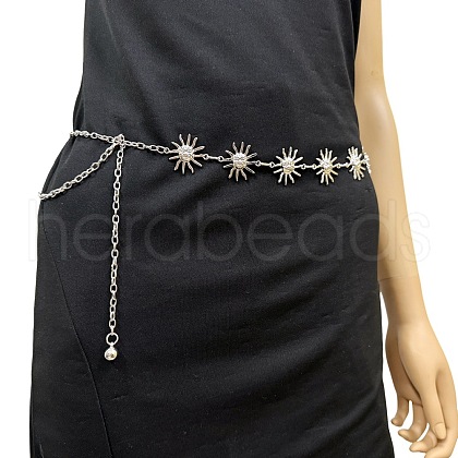 Zinc Alloy Smiling Sun Link Waist Chains WG2D3D9-07-1
