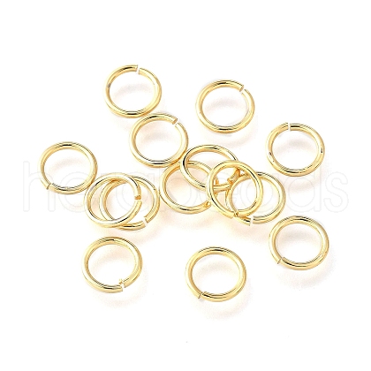 Brass Open Jump Rings KK-V007-004G-07-1