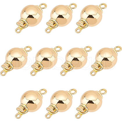 BENECREAT 1-Strand 2-Hole Brass Box Clasps KK-BC0008-25-1