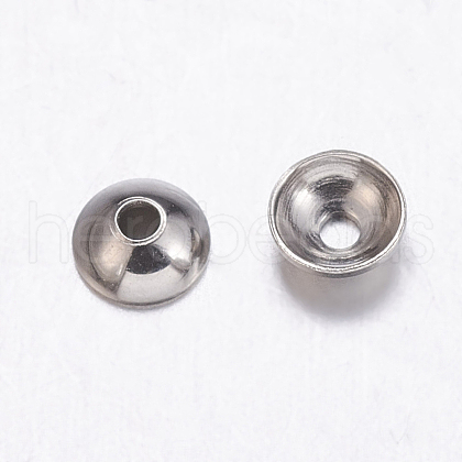 Tarnish Resistant 304 Stainless Steel Bead Caps X-STAS-E139-B-03-1