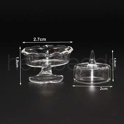 Mini Glass Cake Tray with Lid BOTT-PW0001-248P-1