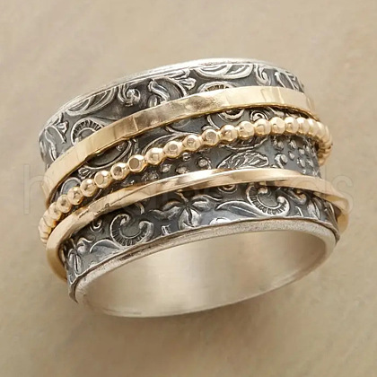 Retro Alloy Rotating Finger Rings FS-WG1AD62-01-1