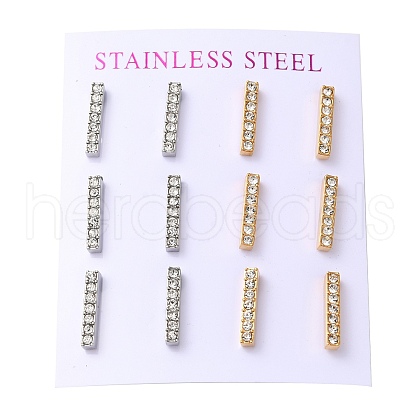 PVD Vacuum Plating 304 Stainless Steel Stud Earring EJEW-C099-08GP-1