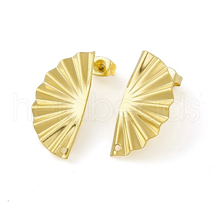 304 Stainless Steel Stud Earrings Finding X-STAS-C061-15G-1