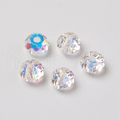 Electroplate Glass Beads X-RGLA-L024-H-001AB-1