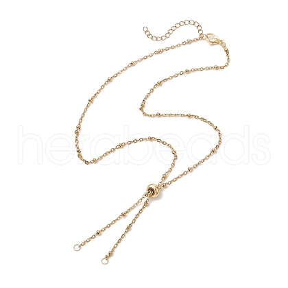 Ion Plating(IP) 304 Stainless Steel Slider Necklace Makings AJEW-JB01264-1