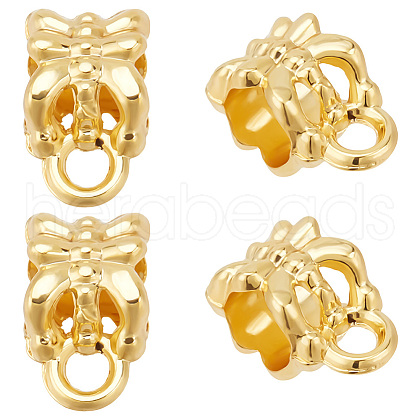 Beebeecraft 30Pcs Brass Tube Bails KK-BBC0015-14-1