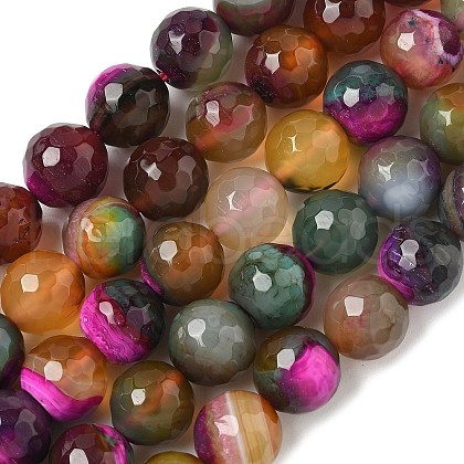 Natural Agate Beads Strands G-M437-C01-01Z-1