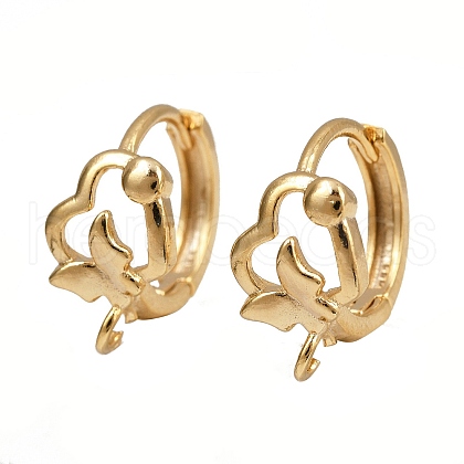 Brass Hoop Earring Findings KK-P310-30G-1