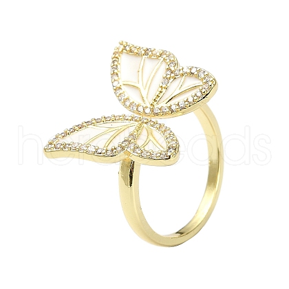 Rack Plating Real 18K Gold Plated Brass Rings RJEW-B054-01G-01-1
