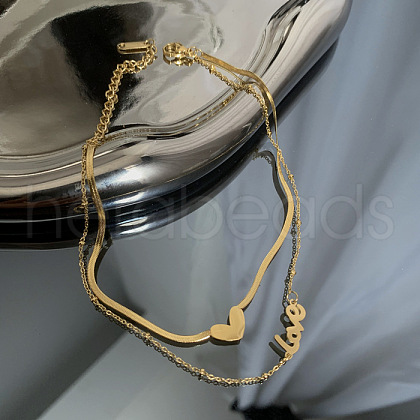 304 Stainless Steel Chain Anklets with Brass Charms WGE11C3-01-1