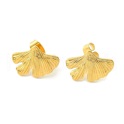 PVD Vacuum Plating 304 Stainless Steel Stud Earrings for Women EJEW-L284-07G-1