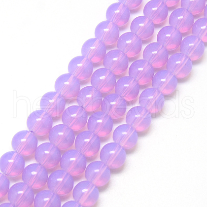 Baking Painted Glass Beads Strands X-DGLA-Q023-6mm-DB18-1