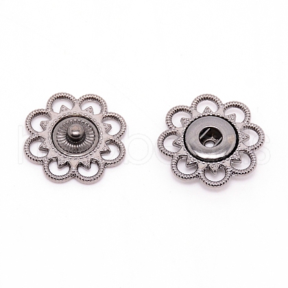 Alloy Snap Buttons BUTT-WH0016-01B-1