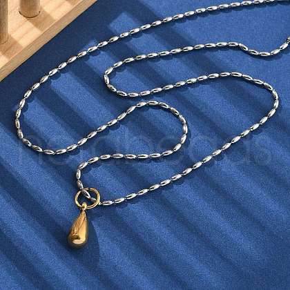 304 Stainless Steel Geometric Pendant Necklaces for Women NJEW-S439-04C-GP-1