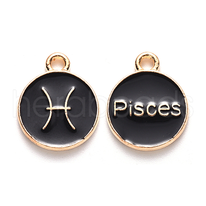 Alloy Enamel Pendants X-ENAM-S124-01A-08H-1