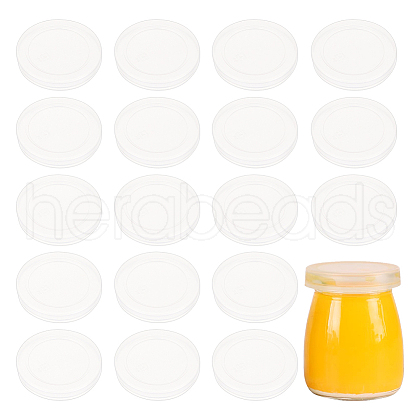 Plastic Bottle Caps Replacement for Glass Pudding Bottle AJEW-WH0347-40A-1