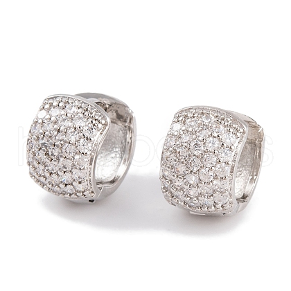 Rack Plating Brass Cubic Zirconia Earrings EJEW-S219-12P-02-1