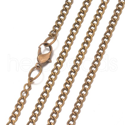 Iron Curb Chain Necklace Making X-MAK-K001-01AB-1