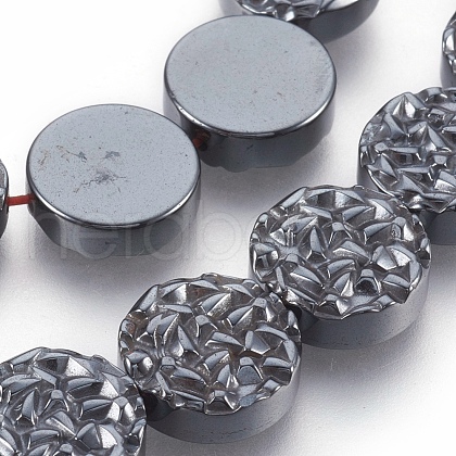 Electroplated Non-magnetic Synthetic Hematite Beads Strands G-E498-21B-05-1