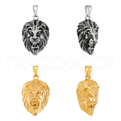 Unicraftale 4Pcs 2 Colors 304 Stainless Steel Pendants STAS-UN0059-72-1