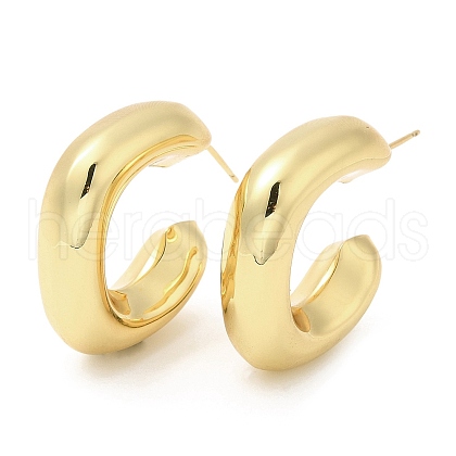 Rack Plating Brass Stud Earrings EJEW-F324-01G-1