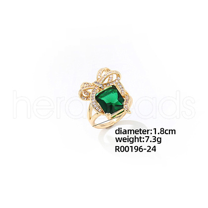 Elegant Brass Bowknot Finger Rings for Women DK0031-2-1