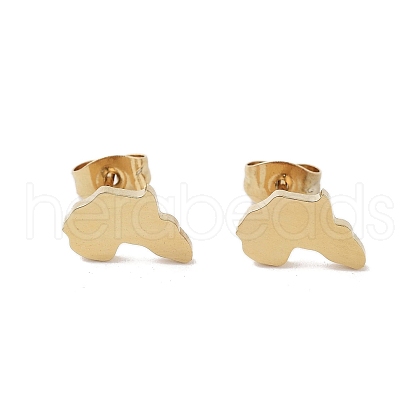 PVD Vacuum Plating 304 Stainless Steel Stud Earrings for Women X-EJEW-A048-07G-1