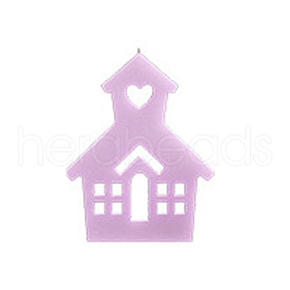 DIY House with Heart Pattern Candle Silicone Molds DIY-G113-05B-1