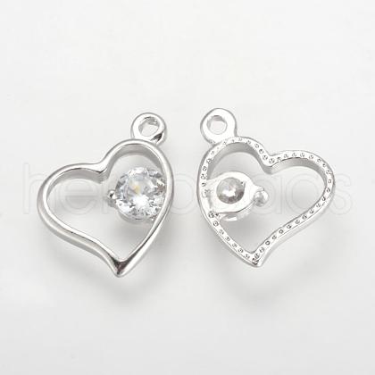 Alloy Cubic Zirconia Charms ZIRC-S056-02-1
