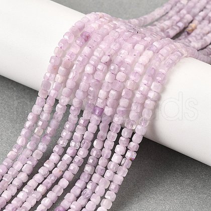 Natural Kunzite Beads Strands G-Q044-A02-3x3mm-1