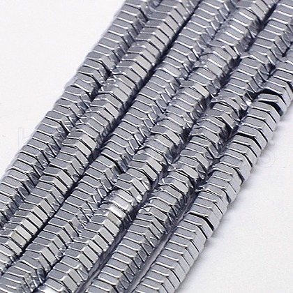 Electroplate Non-magnetic Synthetic Hematite Beads Strands X-G-J165-3mm-08-1
