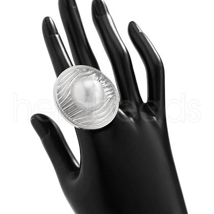 Vintage Metal Pearl Adjustable Finger Rings for Women QG5501-12-1