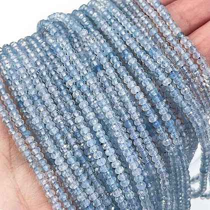 Natural Aquamarine Beads Strands G-L587-B02-01-1