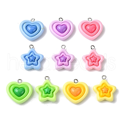 Opaque Resin Pendants RESI-P039-02A-1