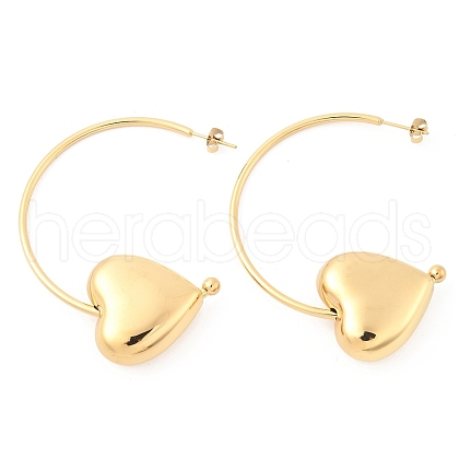 304 Stainless Steel C-Shaped Stud Earrings EJEW-V015-04G-02-1