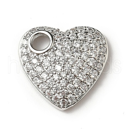 Brass Micro Pave Cubic Zirconia Charms KK-I276-35P-1