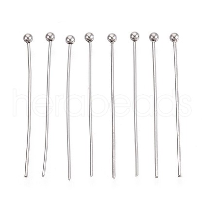304 Stainless Steel Head Pins STAS-T065-30mm-20P-1