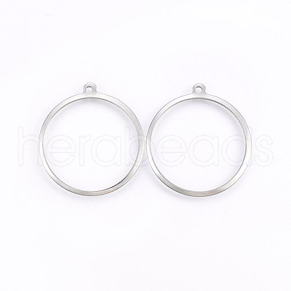 Tarnish Resistant 201 Stainless Steel Pendants X-STAS-E438-31P-1