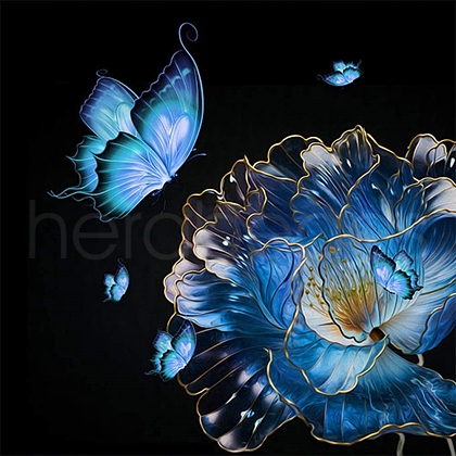 DIY Butterfly Theme Diamond Painting Kits DIAM-PW0004-031-1